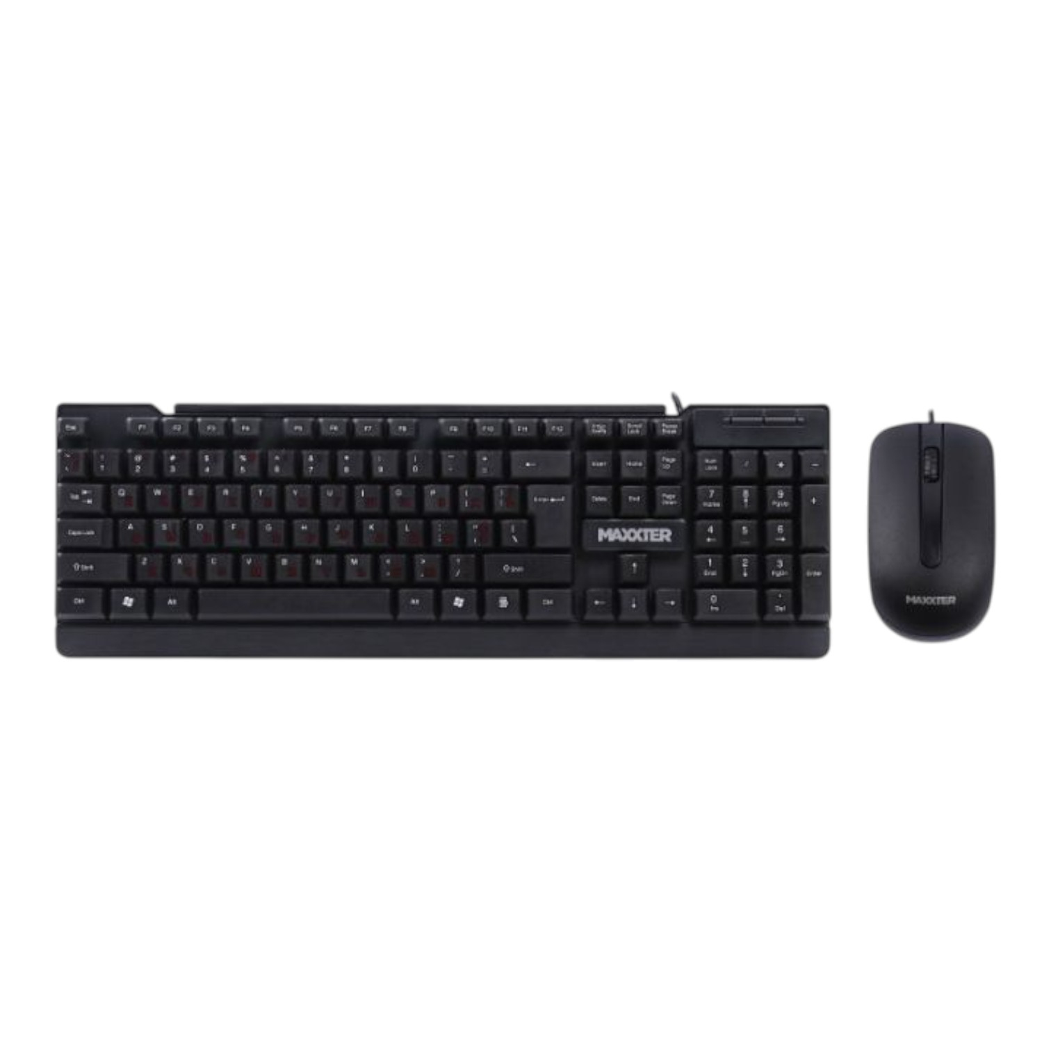 Комплект дротовий Maxxter KMS-CM-01-UA Black (клавіатура   миша) USB NEW 00-00007520